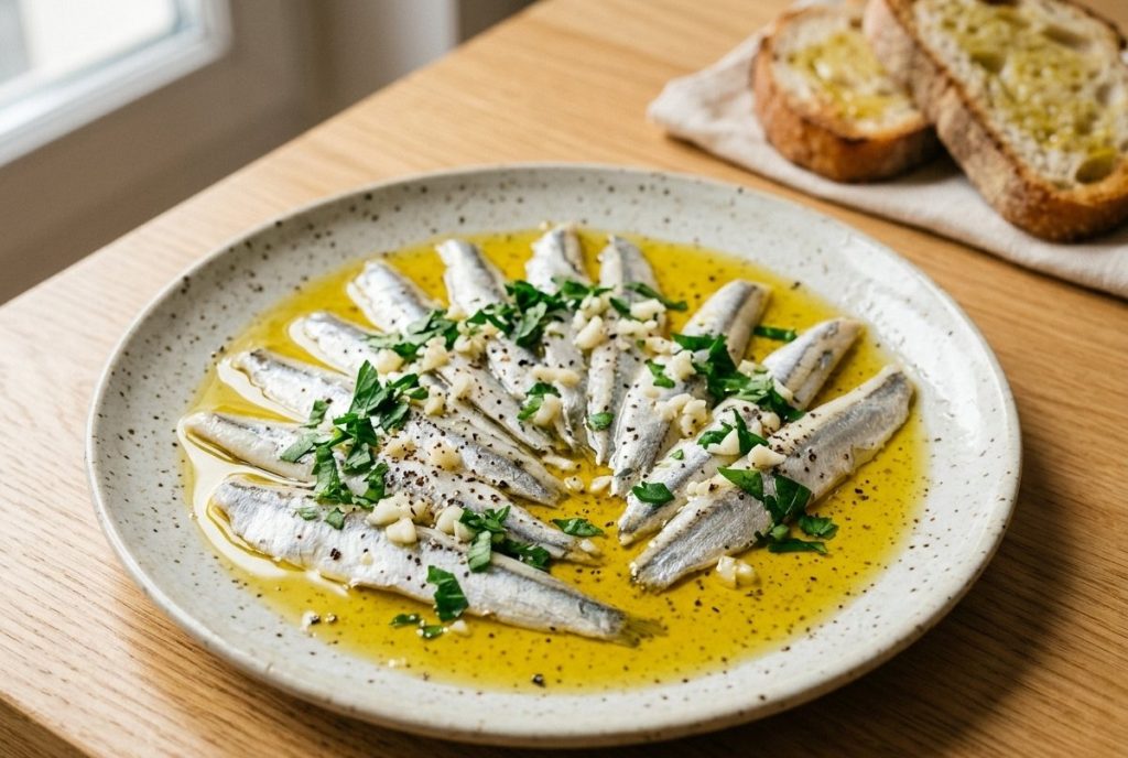 Boquerones à l'huile d'olive